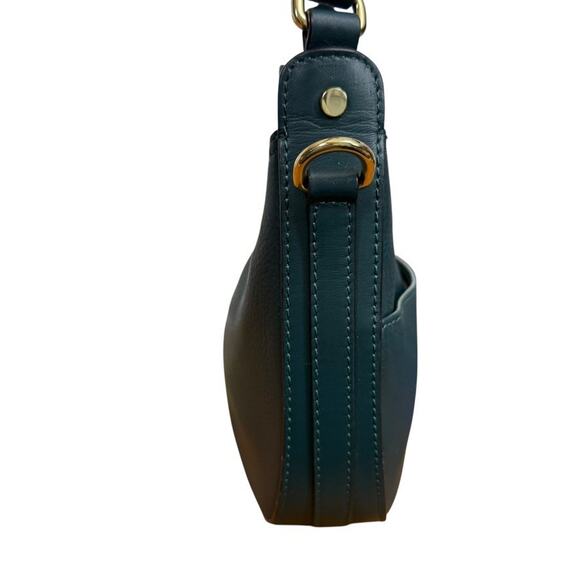 Radley London Teal Leather Hobo Shoulder Bag Purse Handbag Gold Tone Hardware - Picture 5 of 16